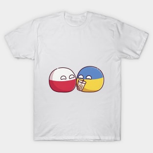 Polandball and Ukraineball St. Valentine's Day cute meme shirt T-Shirt